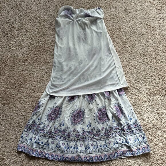 ENTRO Bohemian style Maxi Dress Size Small - Picture 6 of 9